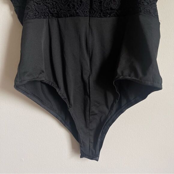 Boohoo Plus Black Premium Lace Tank Bodysuit Size 18 - Picture 11 of 12